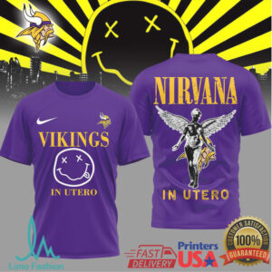 Minnesota Vikings Official NFL Nirvana Fan 3D Shirt