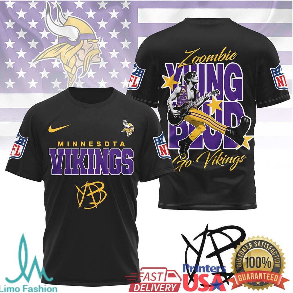 Minnesota Vikings Official NFL Yungblud Fan 3D Shirt first image