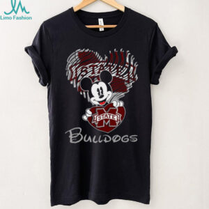 Mississippi State Bulldogs Disney Mickey Mouse Heart T Shirt