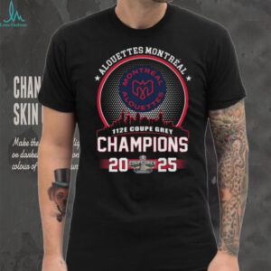 Montreal Alouettes 2025 Grey Cup Champions City Skyline T Shirt