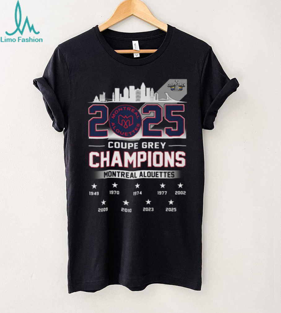 Montreal Alouettes 2025 Grey Cup Champions Commemorative T Shirt Montreal Alouettes 2025 Grey Cup Champions Commemorative T Shirt
