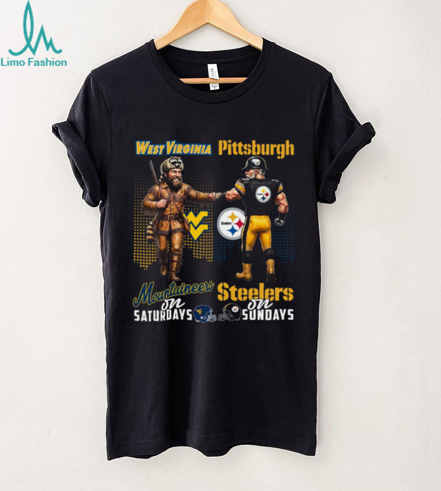 Mountaineers on Saturdays, Steelers on Sundays Tee Mountaineers on Saturdays, Steelers on Sundays Tee