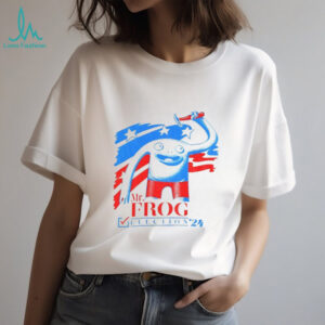 Mr Frog Election 24 Patriotic Red Blue Frog Graphic shirt