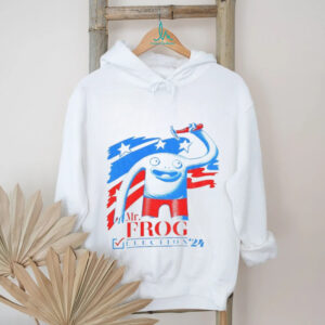 Mr Frog Election 24 Patriotic Red Blue Frog Graphic shirt