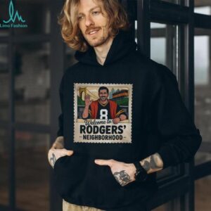Mr Rogers Neighborhood Welcome to Rodgers’ Aaron Rodgers stamp shirt