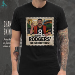 Mr Rogers Neighborhood Welcome to Rodgers’ Aaron Rodgers stamp shirt