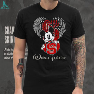 NC State Wolfpack Mickey Mouse Heart T Shirt NC State Wolfpack Mickey Mouse Heart T Shirt