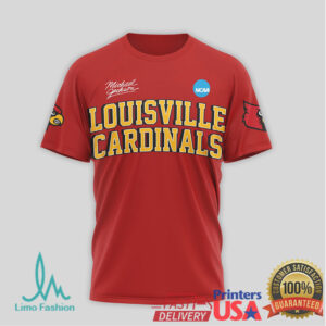 NCAA Louisville Cardinals Michael Jackson Graphic T Shirt NCAA Louisville Cardinals Michael Jackson Graphic T Shirt
