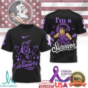 National Cancer Survivors Day Purple Ribbon T Shirt