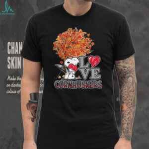 Nebraska Cornhuskers Snoopy LOVE Fall T Shirt