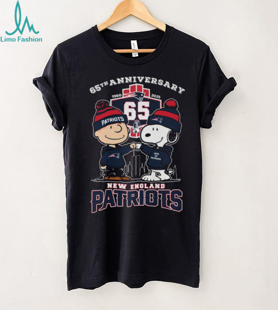 New England Patriots 65th Anniversary Peanuts Charlie Brown & Snoopy T Shirt New England Patriots 65th Anniversary Peanuts Charlie Brown & Snoopy T Shirt