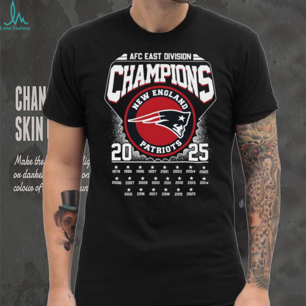 New England Patriots AFC East Division Champions T Shirt New England Patriots AFC East Division Champions T Shirt