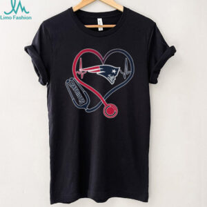 New England Patriots Caring Hearts Nurses T Shirt