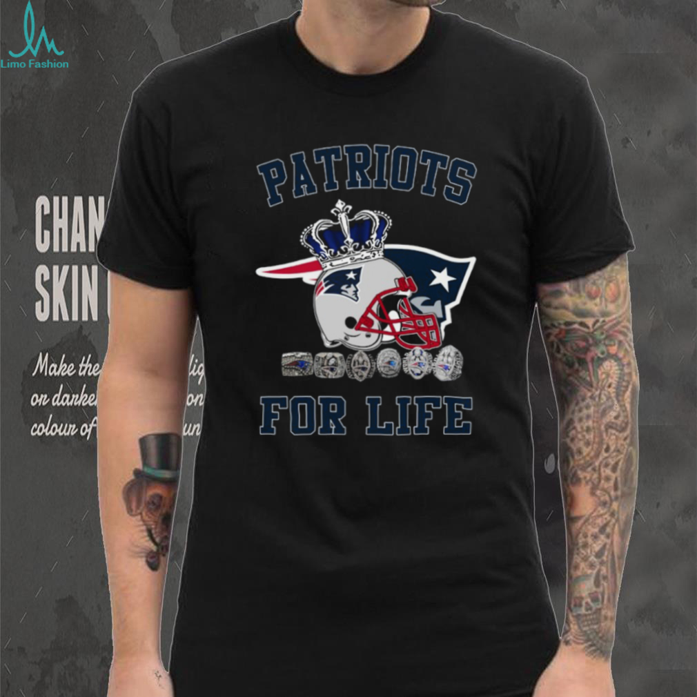 New England Patriots For Life T Shirt Championship Rings & Helmet Design New England Patriots For Life T Shirt Championship Rings & Helmet Design