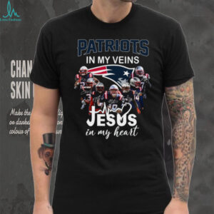 New England Patriots In My Veins Jesus In My Heart T Shirt