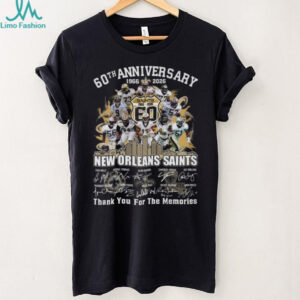 New Orleans Saints 60th Anniversary (1966 2026) Signatures T Shirt