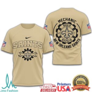 New Orleans Saints Official NFL Mechanic 3D Shirt New Orleans Saints Official NFL Mechanic 3D Shirt