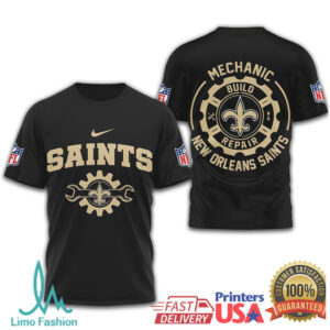 New Orleans Saints Official NFL Mechanic 3D Shirt