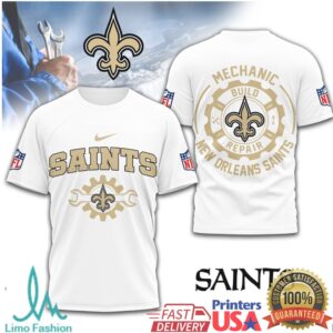 New Orleans Saints Official NFL Mechanic 3D Shirt