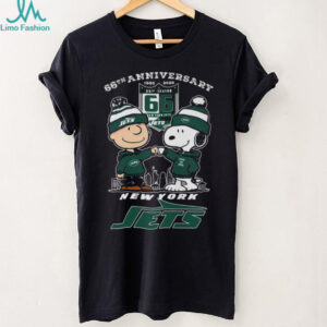 New York Jets 66th Anniversary Peanuts Character T Shirt