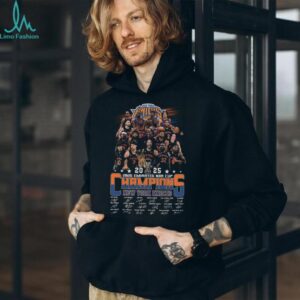 New York Knicks 2025 Emirates NBA Cup Champions Players Signatures T Shirt