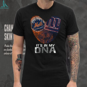 New York Mets & Giants It's In My DNA Heart T Shirt