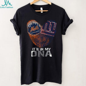 New York Mets & Giants It's In My DNA Heart T Shirt