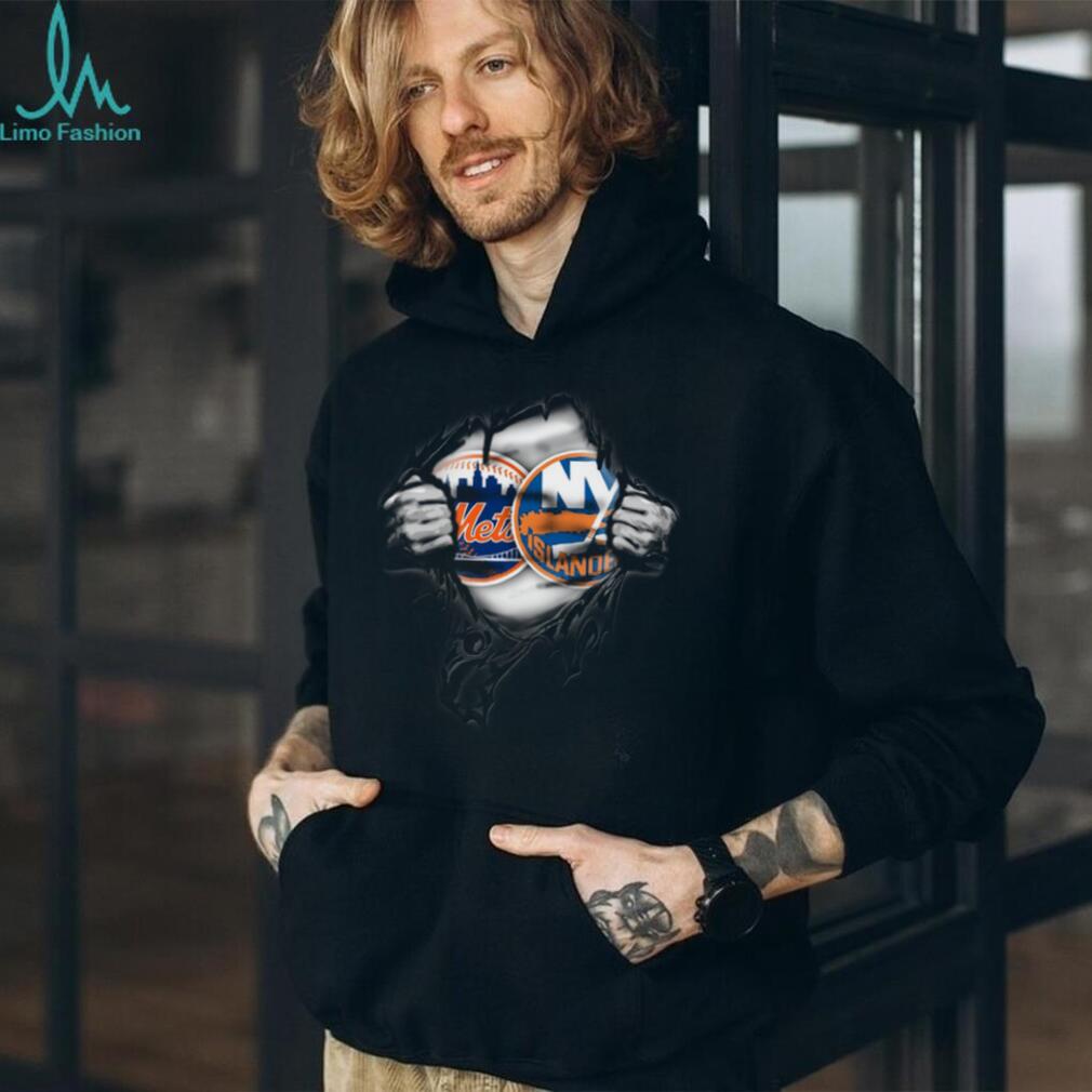 New York Mets & Islanders It’s In My DNA Ripped T Shirt New York Mets & Islanders It’s In My DNA Ripped T Shirt