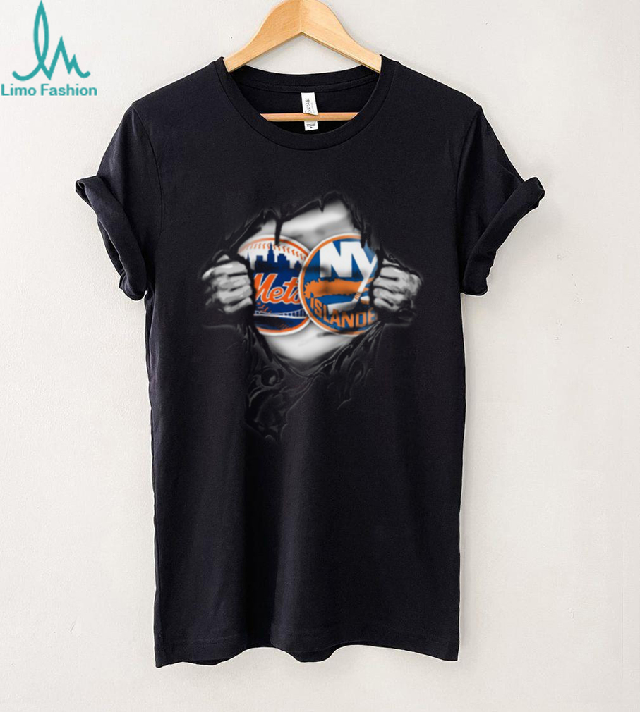 New York Mets & Islanders It’s In My DNA Ripped T Shirt New York Mets & Islanders It’s In My DNA Ripped T Shirt