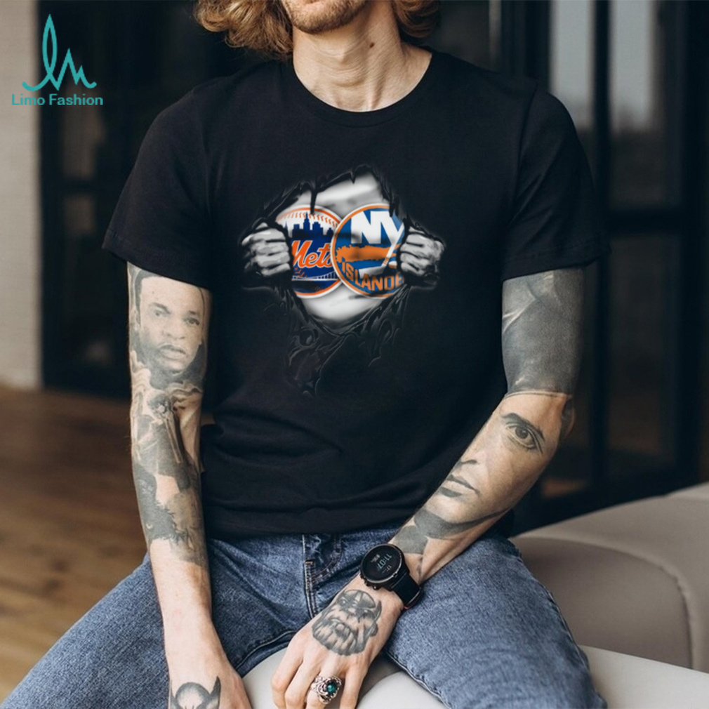 New York Mets & Islanders It’s In My DNA Ripped T Shirt New York Mets & Islanders It’s In My DNA Ripped T Shirt