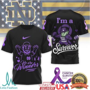 Notre Dame Fighting Irish Cancer Awareness T shirt