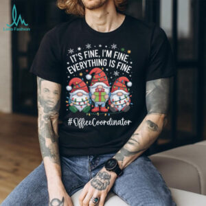 Office Coordinator Gnome Everything Is Fine Funny Christmas Sweatshirt