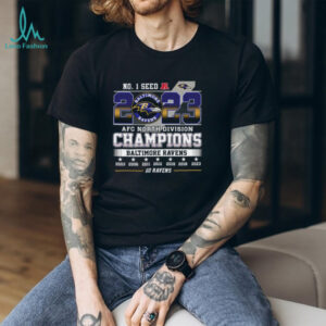 Official 2023 AFC North Division Champions Baltimore Ravens T Shirt