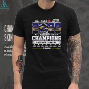 Official 2023 AFC North Division Champions Baltimore Ravens T Shirt