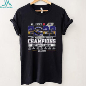 Official 2023 AFC North Division Champions Baltimore Ravens T Shirt
