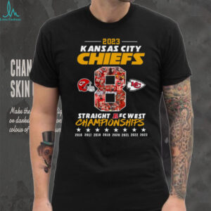 Official Kansas City Chiefs 8 Straight AFC West Champions Tee