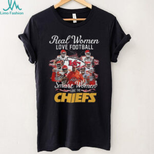 Official Kansas City Chiefs Real Women Love Football Smart Women Love The Chiefs Shirt