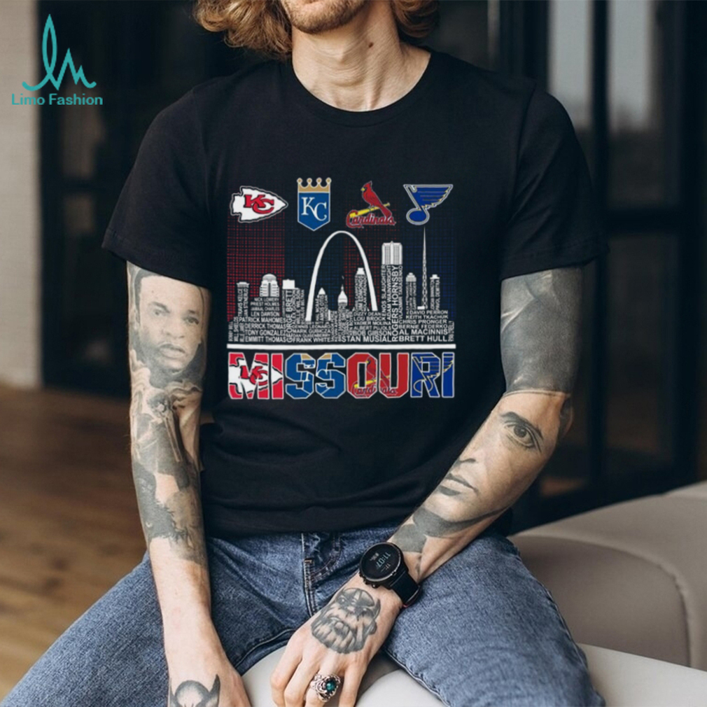 Official Kansas City Chiefs Royals St. Louis Cardinals Blues Sport City Missouri T Shirt Recovered Official Kansas City Chiefs Royals St. Louis Cardinals Blues Sport City Missouri T Shirt Recovered