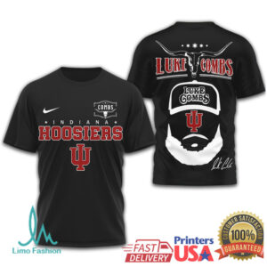 Official Luke Combs Indiana Hoosiers Fan Gear Tee Official Luke Combs Indiana Hoosiers Fan Gear Tee