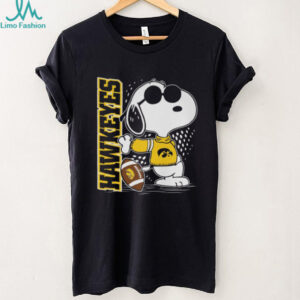 Official Peanuts x Iowa Hawkeyes Joe Cool Football T Shirt