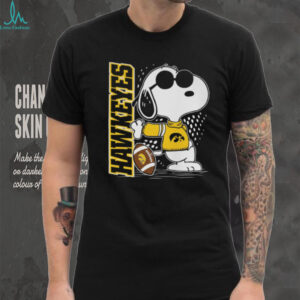 Official Peanuts x Iowa Hawkeyes Joe Cool Football T Shirt