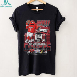 Official WKU Football 2025 New Orleans Bowl Championship Tee Official WKU Football 2025 New Orleans Bowl Championship Tee