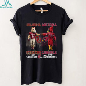 Oklahoma Sooners & Arizona Cardinals ‘Saturdays & Sundays’ Fan T Shirt Oklahoma Sooners & Arizona Cardinals ‘Saturdays & Sundays’ Fan T Shirt
