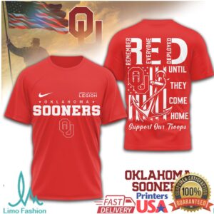 Oklahoma Sooners Official NCAA Red Friday Shirt