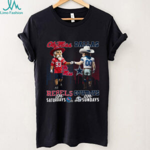 Ole Miss Rebels x Dallas Cowboys Saturdays & Sundays T Shirt Ole Miss Rebels x Dallas Cowboys Saturdays & Sundays T Shirt