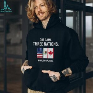 One Game Three Nations World Cup 2026 flag shirt