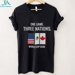 One Game Three Nations World Cup 2026 flag shirt