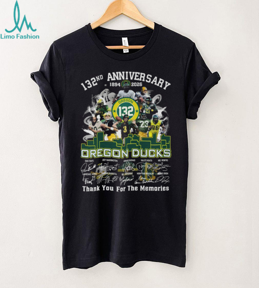 Oregon Ducks 132nd Anniversary 1894 2026 Signatures Shirt Oregon Ducks 132nd Anniversary 1894 2026 Signatures Shirt