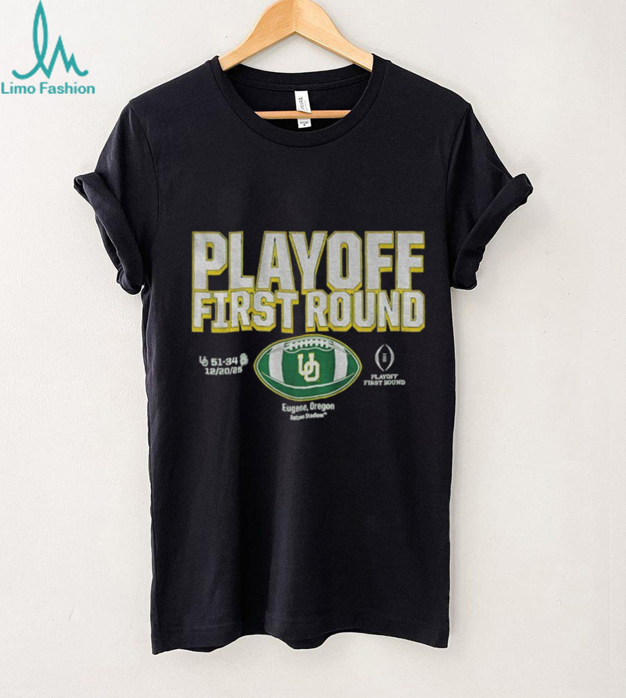 Oregon Ducks Football 2025 CFP Playoff First Round winner shirt Oregon Ducks Football 2025 CFP Playoff First Round winner shirt