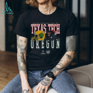 Oregon Ducks vs Texas Tech Red Raiders helmet matchup 2026 January 1 shirt